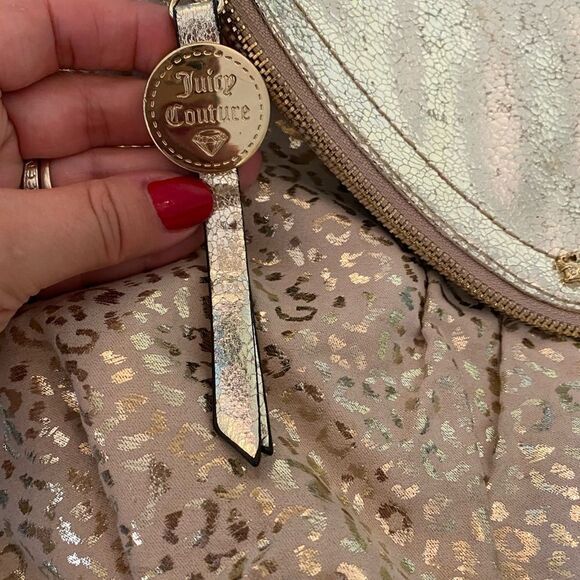 *Juicy Couture* Gold in Gold Cheetah Print Handbag - Picture 8 of 12
